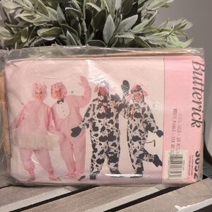 Butter Pink and Black Animal Costume Pattern